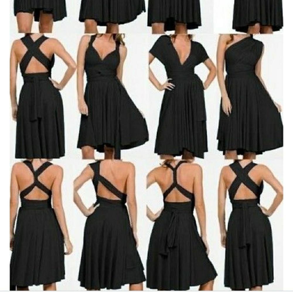 Black wrap dress